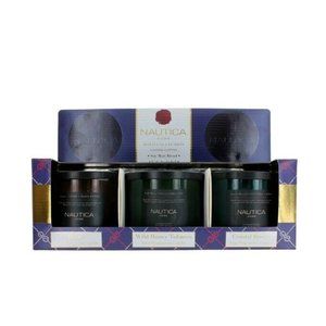 NAUTICA Bold Collection by Nautica, 3 Pc Fragrance Scented Candle Gift Set *NEW*